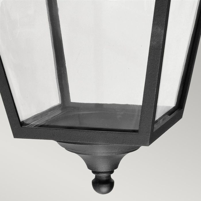 Turin Grande 1 Light Down Wall Lantern - Black