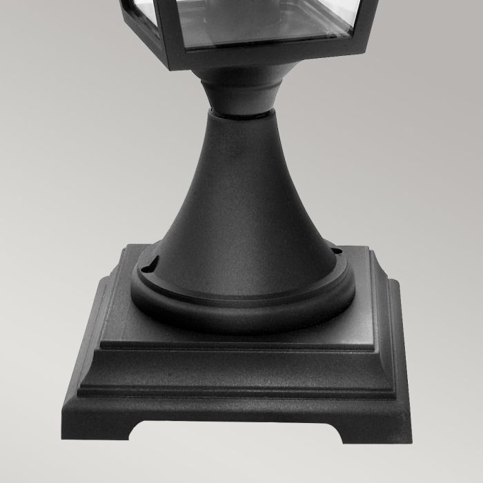 Turin Grande 1 Light Pedestal - Black