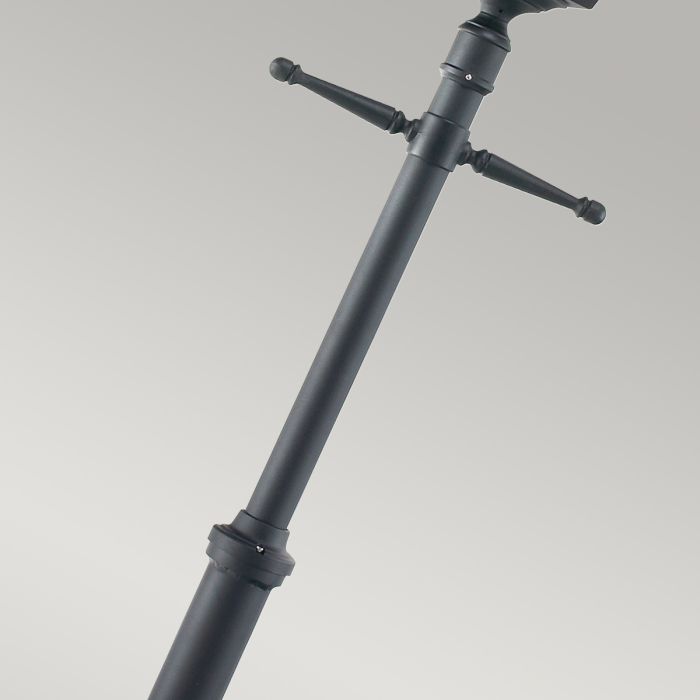 Turin Grande 1 Light Single Post - Black