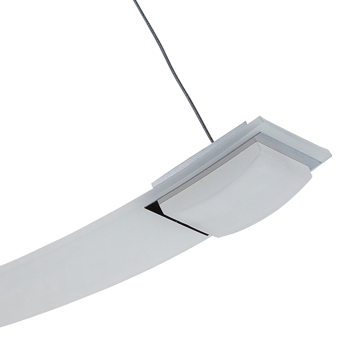 Thea Linear Pendant 3 Light 21W LED 3000K, 1890lm, Satin Aluminium, Frosted Acrylic, 3yrs Warranty by Mantra