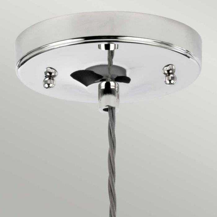 Tiber 1 Light Pendant - Polished Nickel / Clear Glass