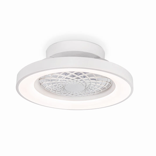 Tibet Mini 70W LED Dimmable Ceiling Light With 35W DC Reversible Fan, Remote, 3900lm, White, 5yrs Warranty by Mantra