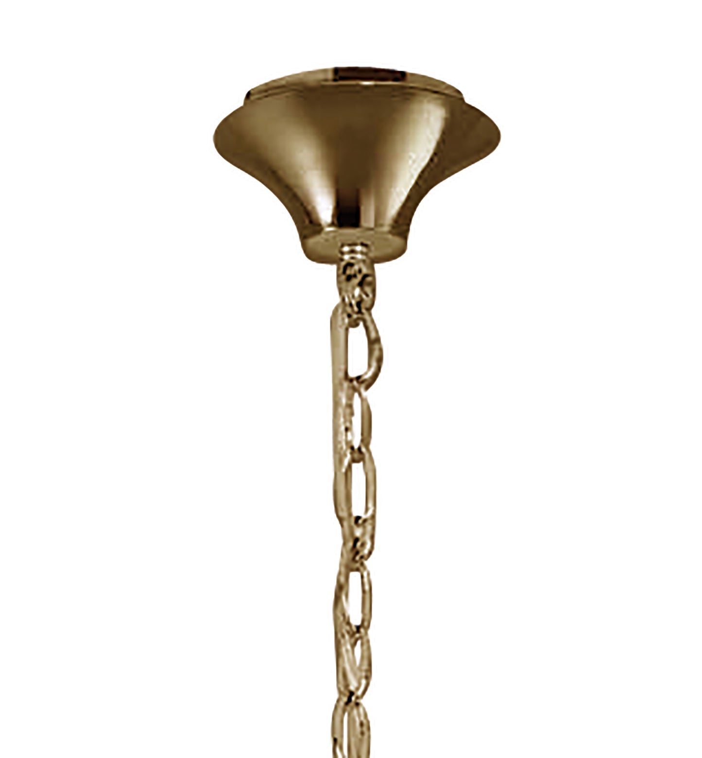 Tiffany Pendant 6+6 Light E14+G9, French Gold With Cream Shades & Clear Crystal by Mantra