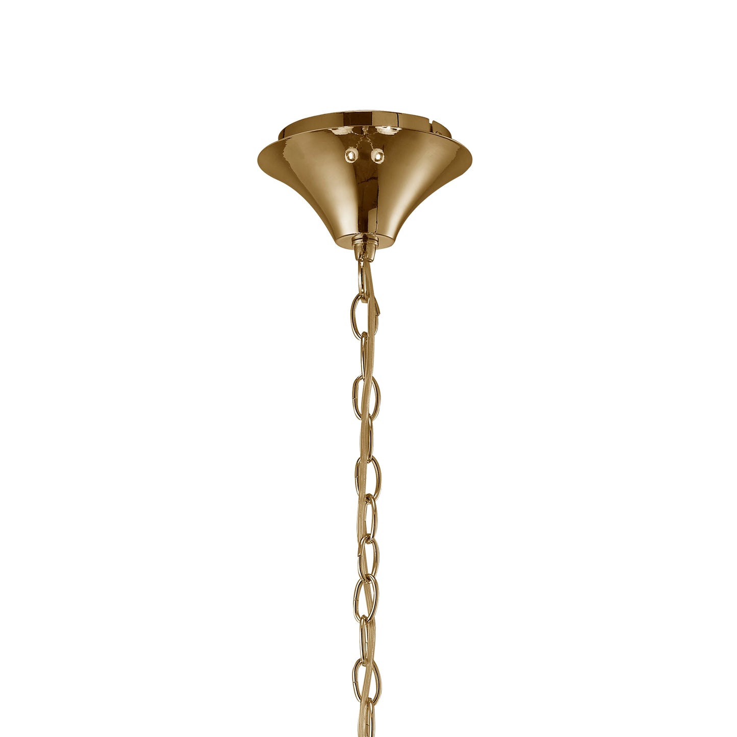 Tiffany Pendant 4+4 Light E14+G9, French Gold With Cream Shades & Clear Crystal by Mantra