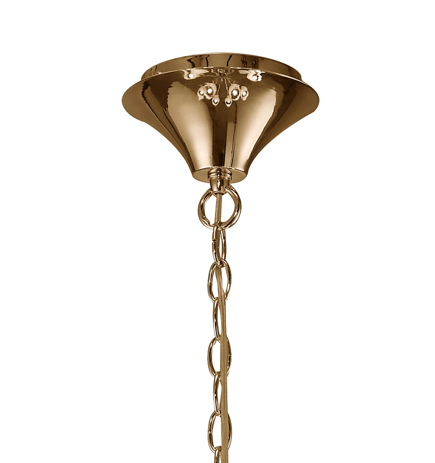 Tiffany Pendant 2 Tier 12+12 Light E14+G9, French Gold With Soft Bronze Shades & Clear Crystal by Mantra
