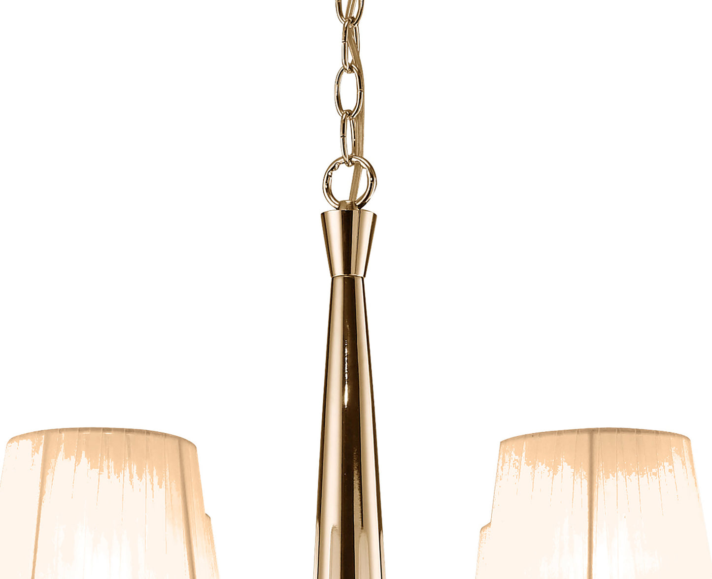 Tiffany Pendant 2 Tier 12+12 Light E14+G9, French Gold With Soft Bronze Shades & Clear Crystal by Mantra