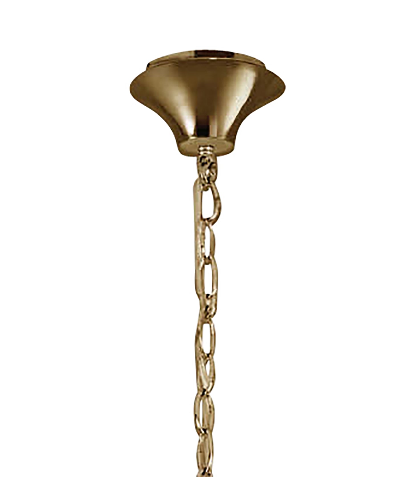 Tiffany Pendant 6+6 Light E14+G9, French Gold With Soft Bronze Shades & Clear Crystal by Mantra