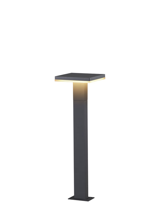 Tignes Pillar Lamp, 10W LED, 3000K, 700lm, IP54, Anthracite, 3 Years Warranty by Mantra