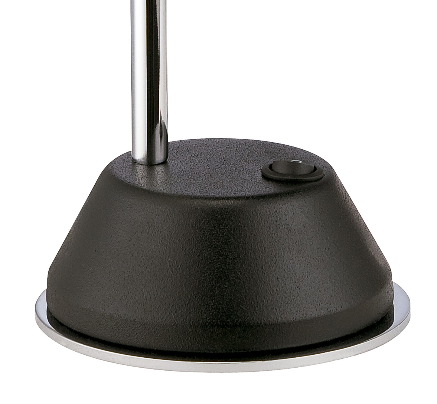 Tobias Table Lamp 1 Light 3W LED 3000K, 300lm, Matt Black/Frosted Acrylic/Polished Chrome, 3yrs Warranty by Mantra