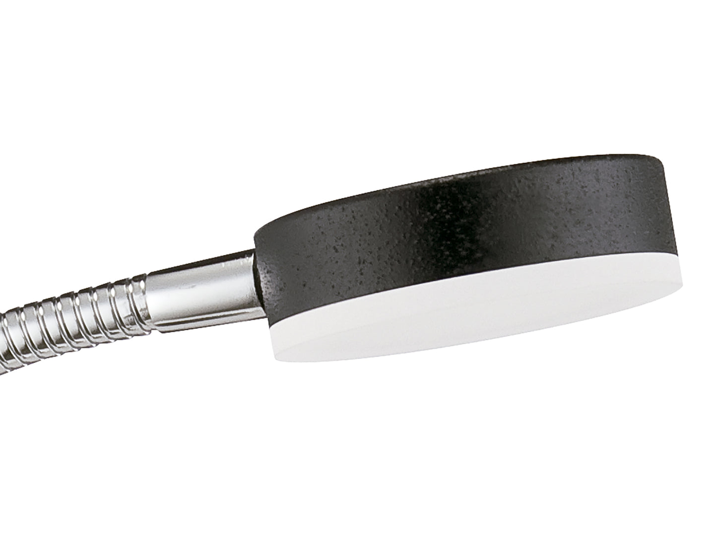 Tobias Table Lamp 1 Light 3W LED 3000K, 300lm, Matt Black/Frosted Acrylic/Polished Chrome, 3yrs Warranty by Mantra