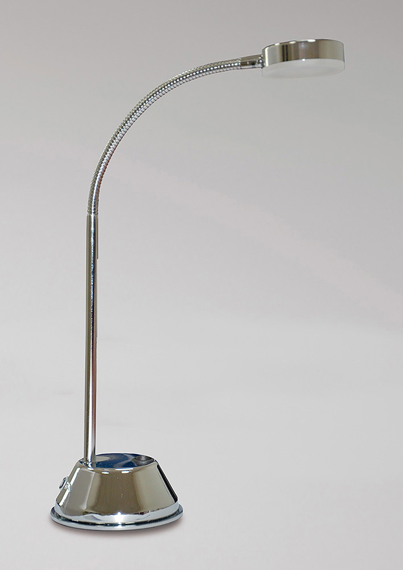 Tobias Table Lamp 1 Light 3W LED 3000K, 300lm, Polished Chrome/Frosted Acrylic, 3yrs Warranty by Mantra
