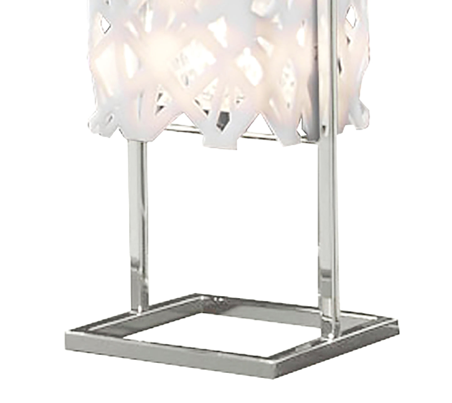 Tokio Table Lamp 1 Light G9, Gloss White/Polished Chrome by Mantra