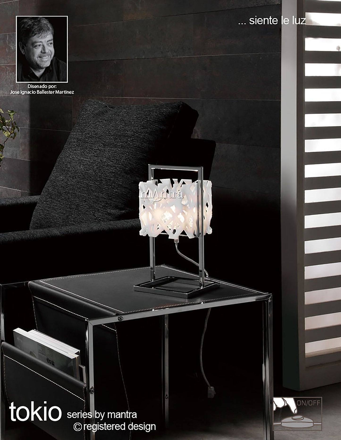 Tokio Rectangular Telescopic 6 Light G9 Line, Gloss White/Polished Chrome by Mantra