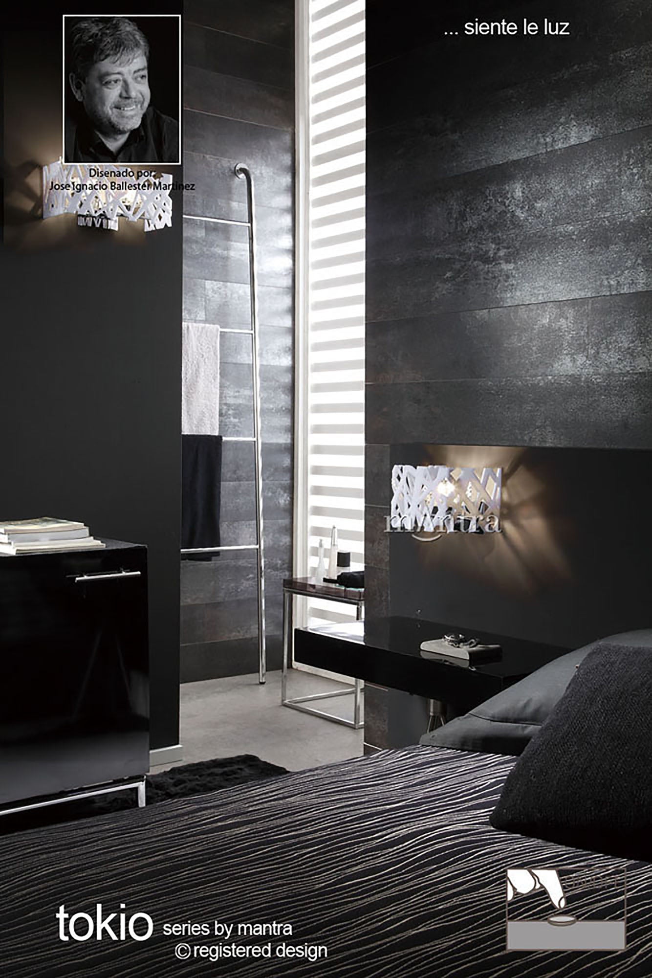 Tokio Rectangular Telescopic 6 Light G9 Line, Gloss Black/Polished Chrome by Mantra