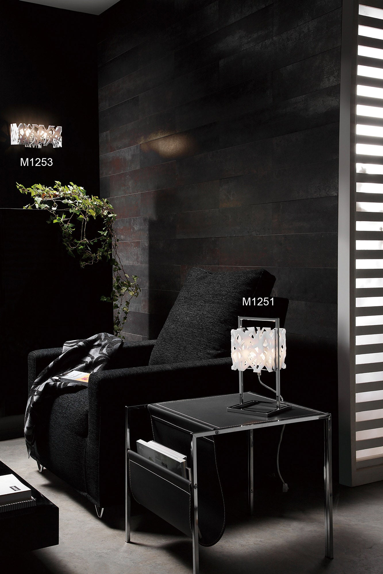 Tokio Rectangular Telescopic 6 Light G9 Line, Gloss Black/Polished Chrome by Mantra