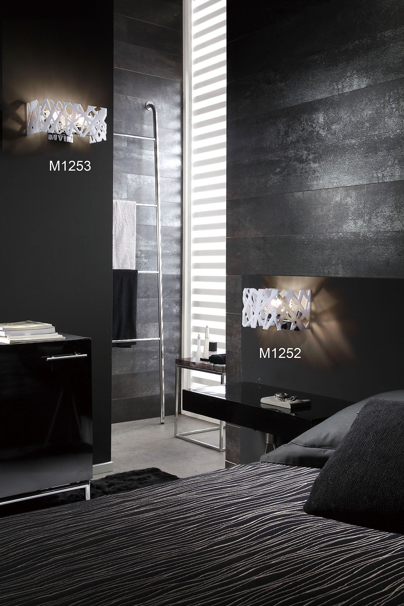 Tokio Rectangular Telescopic 6 Light G9 Line, Gloss Black/Polished Chrome by Mantra
