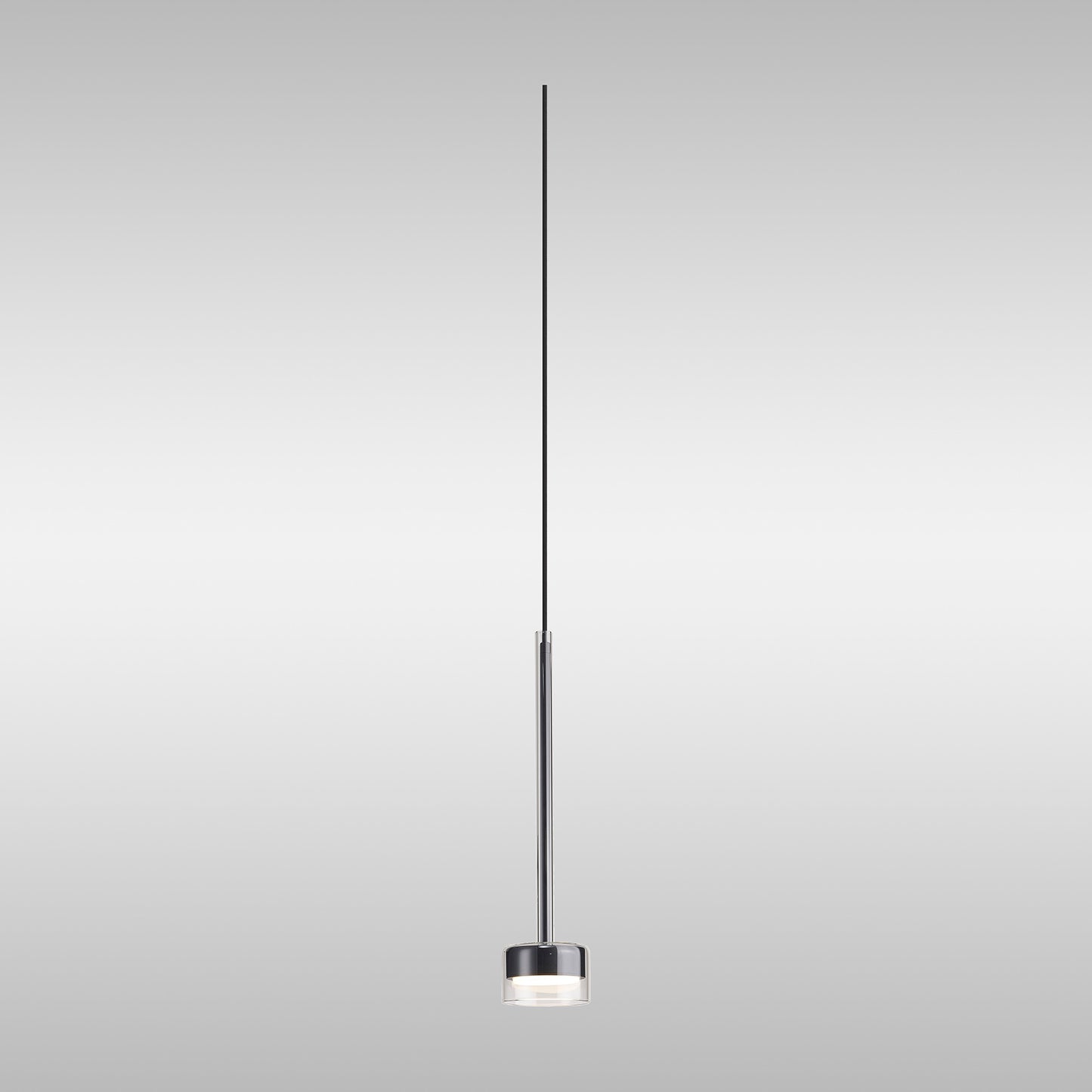 Tonic Assembly Pendant (WITHOUT PLATE), 1 Light, With Replaceable 12W LEDs, 3000K, Chrome/Clear Glass by Mantra