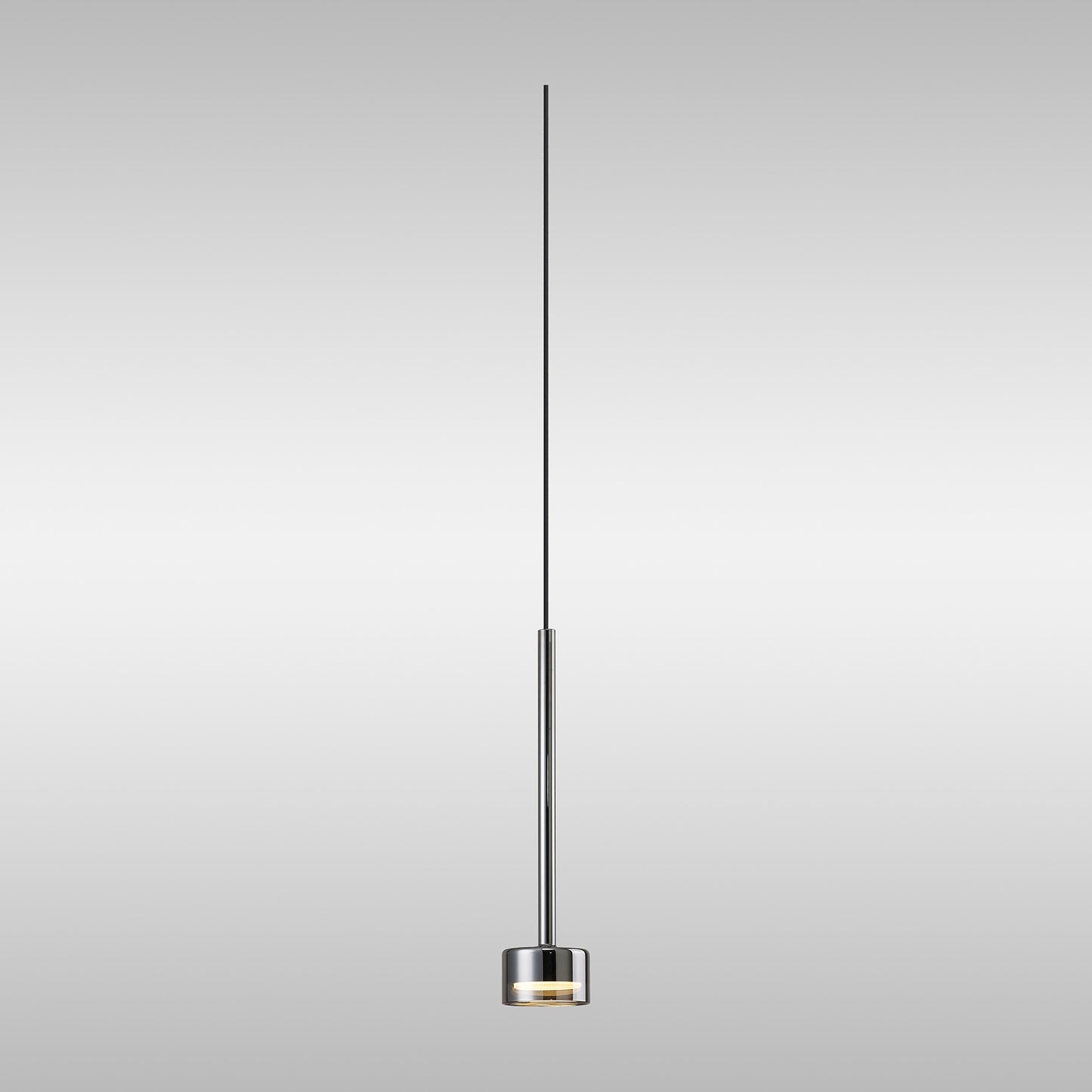 Tonic Assembly Pendant (WITHOUT PLATE), 1 Light, With Replaceable 12W LEDs, 3000K, Chrome/Chrome Glass by Mantra