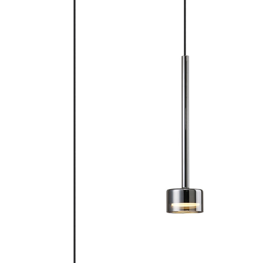 Tonic Assembly Pendant (WITHOUT PLATE), 1 Light, With Replaceable 12W LEDs, 3000K, Chrome/Chrome Glass by Mantra