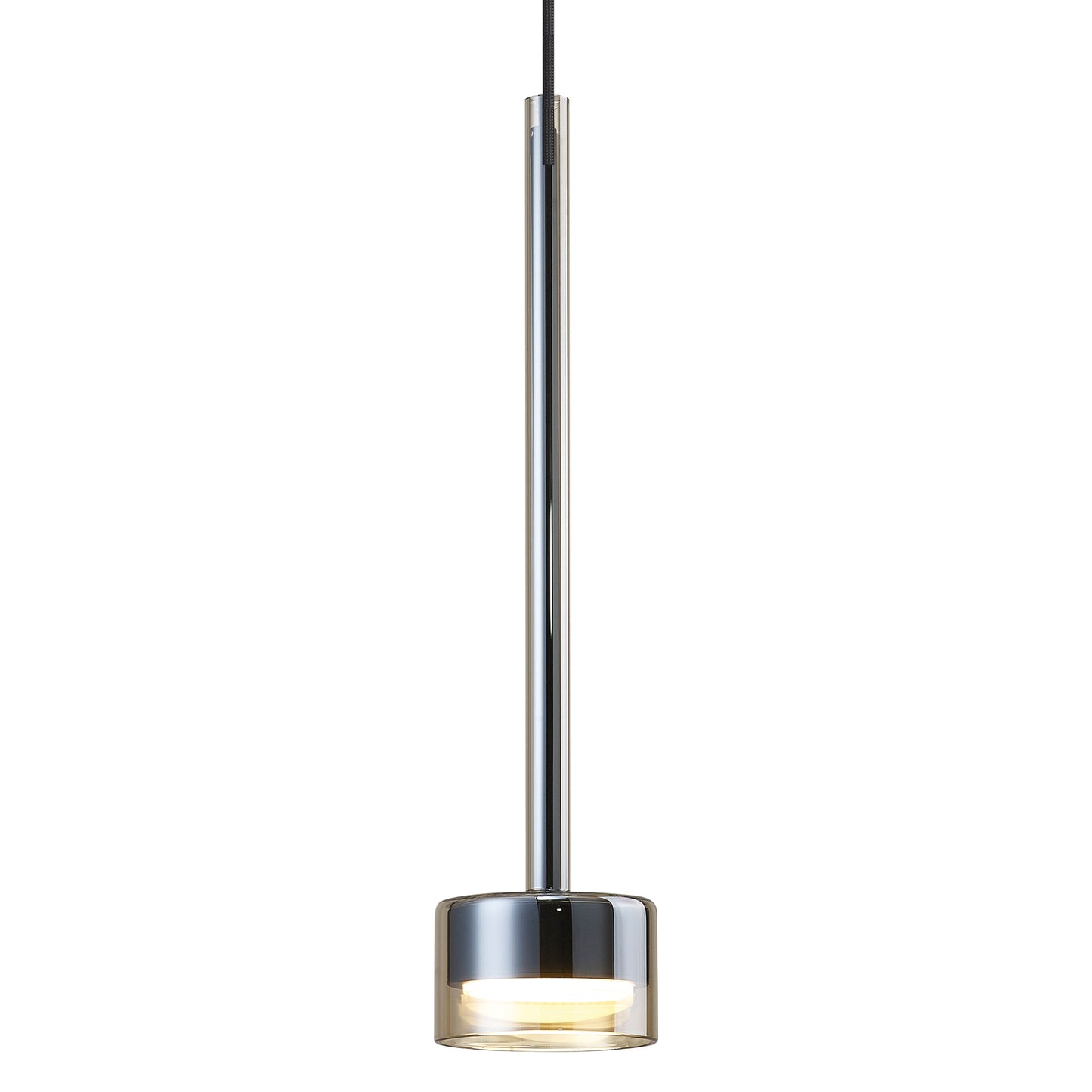 Tonic Assembly Pendant (WITHOUT PLATE), 1 Light, With Replaceable 12W LEDs, 3000K, Bronze/Bronze Glass by Mantra