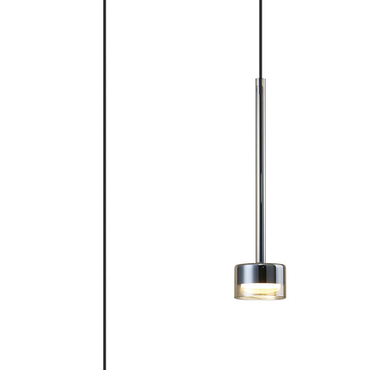 Tonic Assembly Pendant (WITHOUT PLATE), 1 Light, With Replaceable 12W LEDs, 3000K, Bronze/Bronze Glass by Mantra