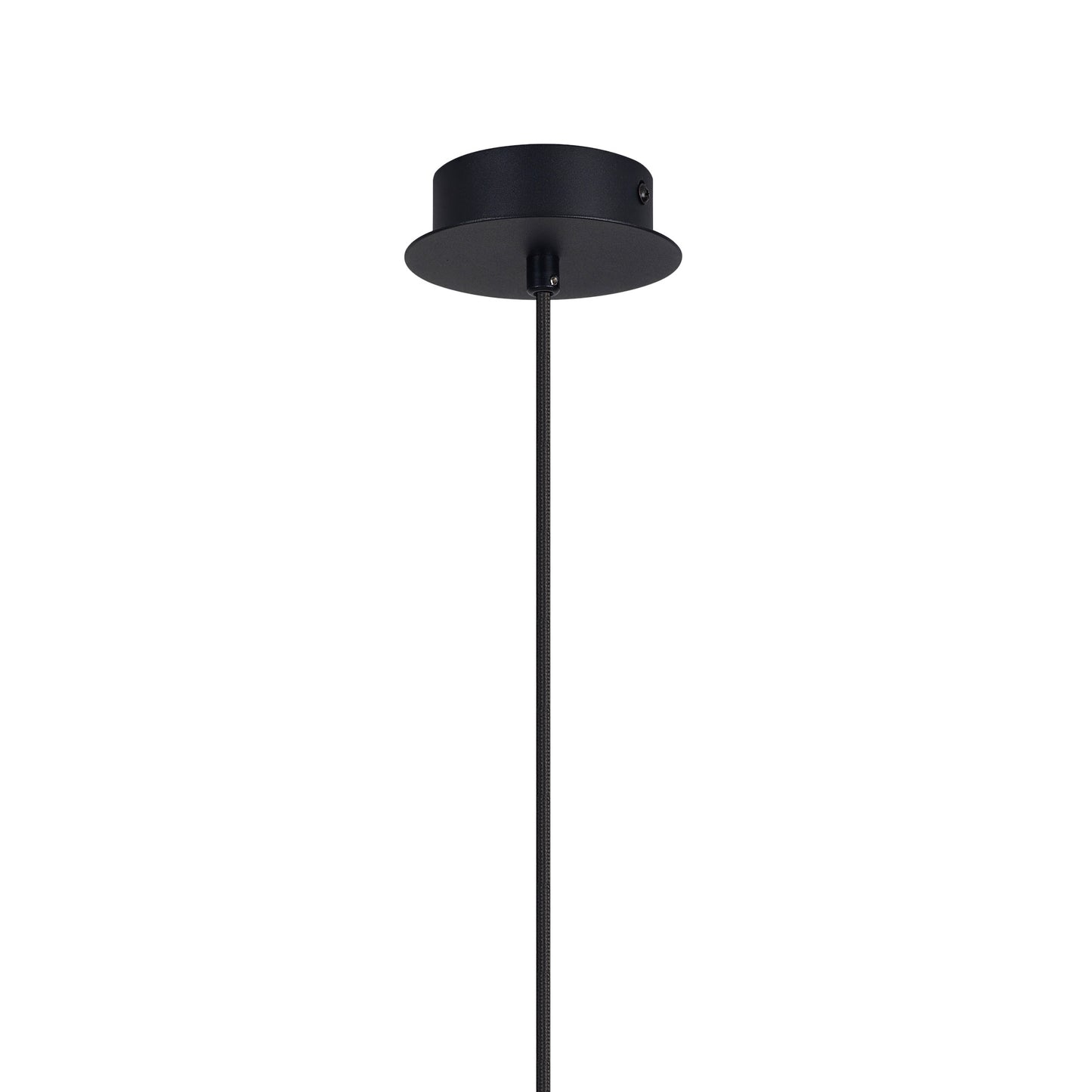 Tonic Pendant, 1 Light, With Replaceable 12W LEDs, 3000K, Chrome/Black/Clear Glass by Mantra