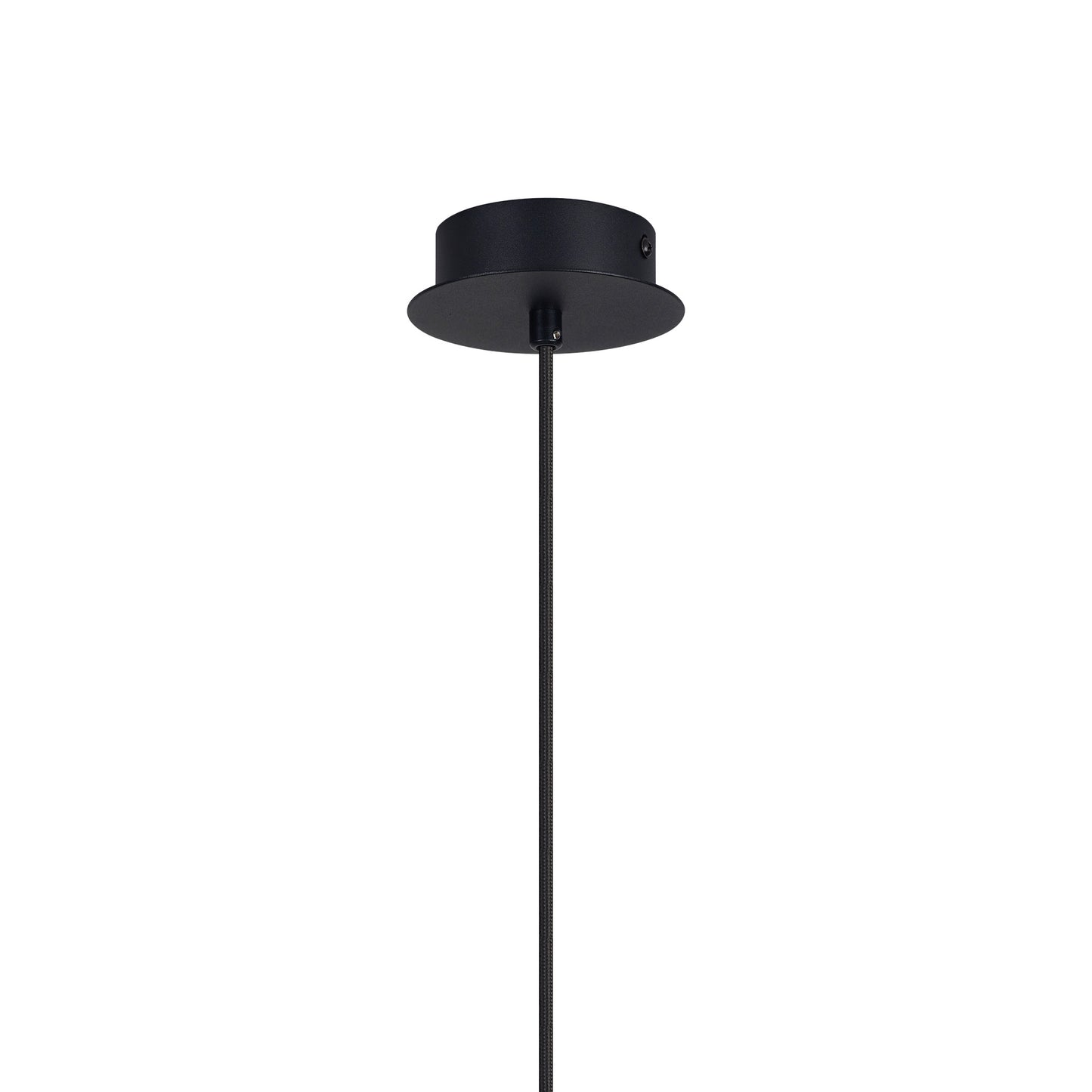 Tonic Pendant, 1 Light, With Replaceable 12W LEDs, 3000K, Chrome/Black/Chrome Glass by Mantra