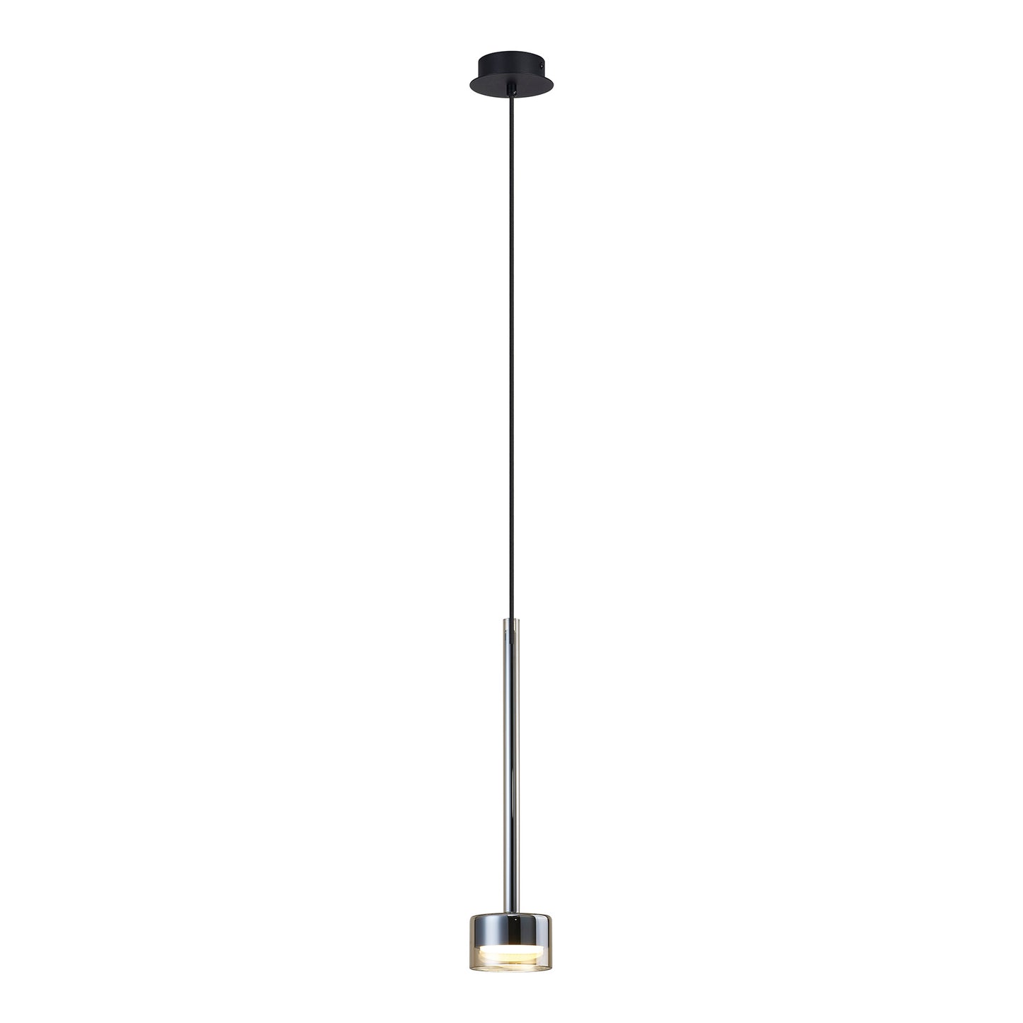 Tonic Pendant, 1 Light, With Replaceable 12W LEDs, 3000K, Bronze/Black/Bronze Glass by Mantra