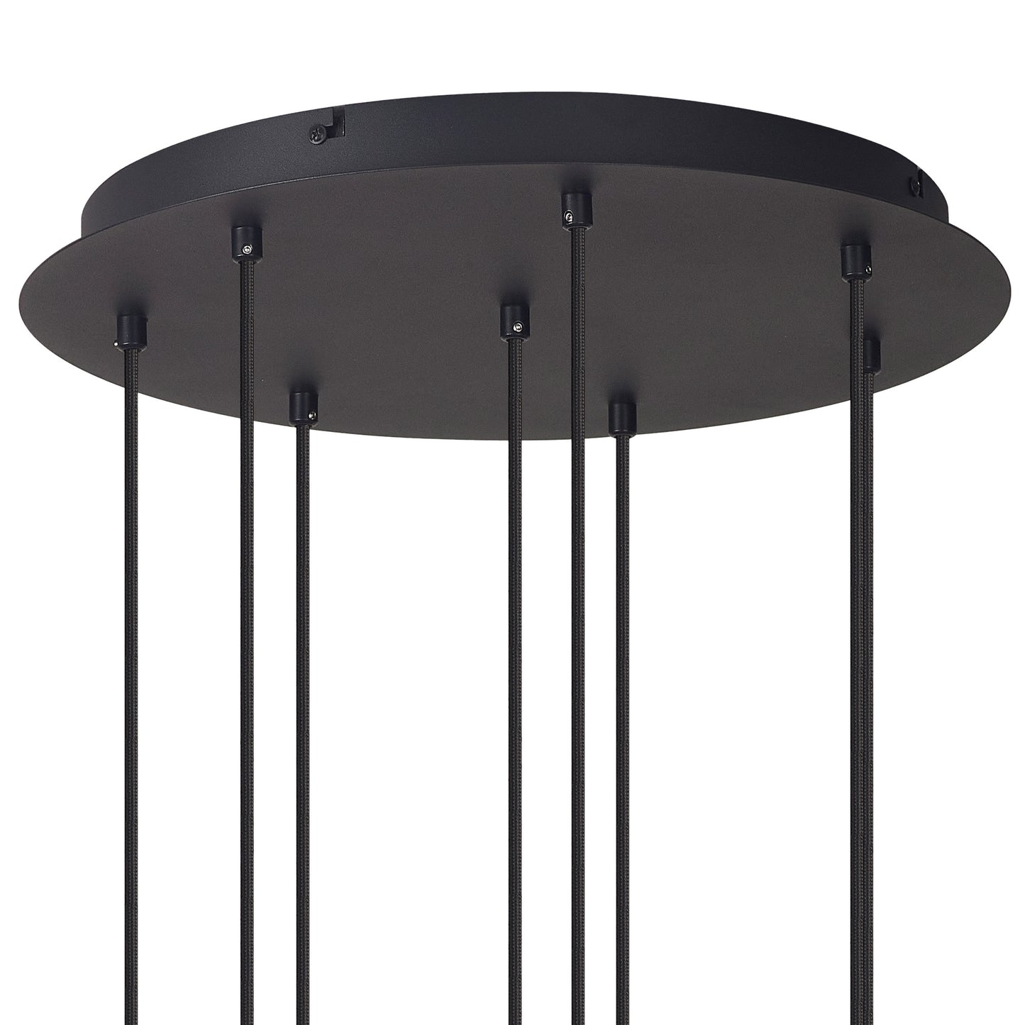 Tonic Round Pendant, 8 Light, With Replaceable 12W LEDs, 3000K, Black/Chrome/Bronze/Copper by Mantra