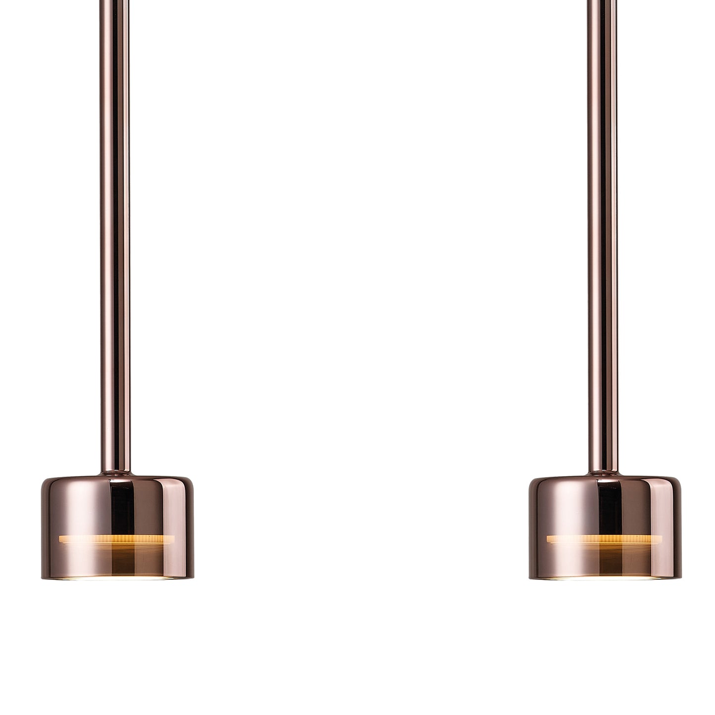 Tonic Linear Pendant, 3 Light, With Replaceable 12W LEDs, 3000K, Copper/Black/Copper Glass by Mantra