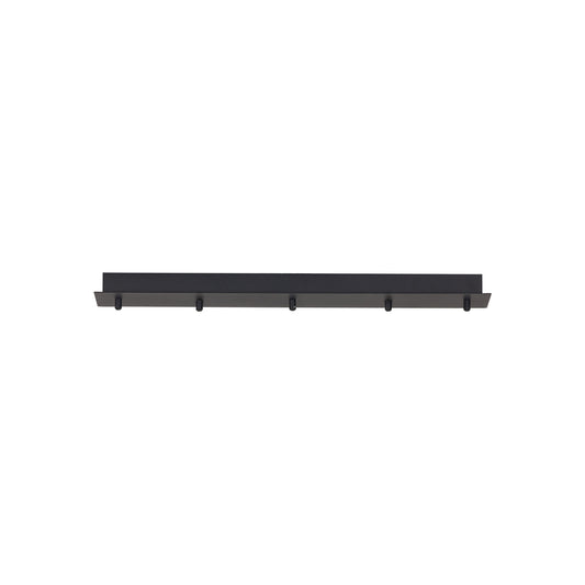 Tonic 5 Hole 1100 x 80mm Rectangular Canopy Kit, Black by Mantra