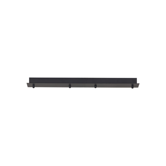 Tonic 4 Hole 850 x 80mm Rectangular Canopy Kit, Black by Mantra