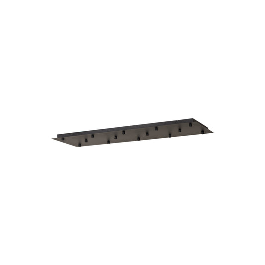 Tonic 14 Hole 900 x 300mm Rectangular Canopy Kit, Black by Mantra