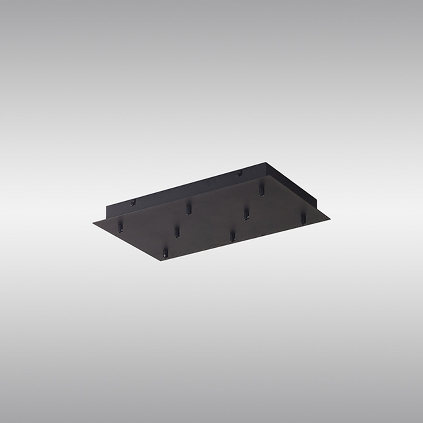 Tonic 8 Hole 500 x 300mm Rectangular Canopy Kit, Black by Mantra