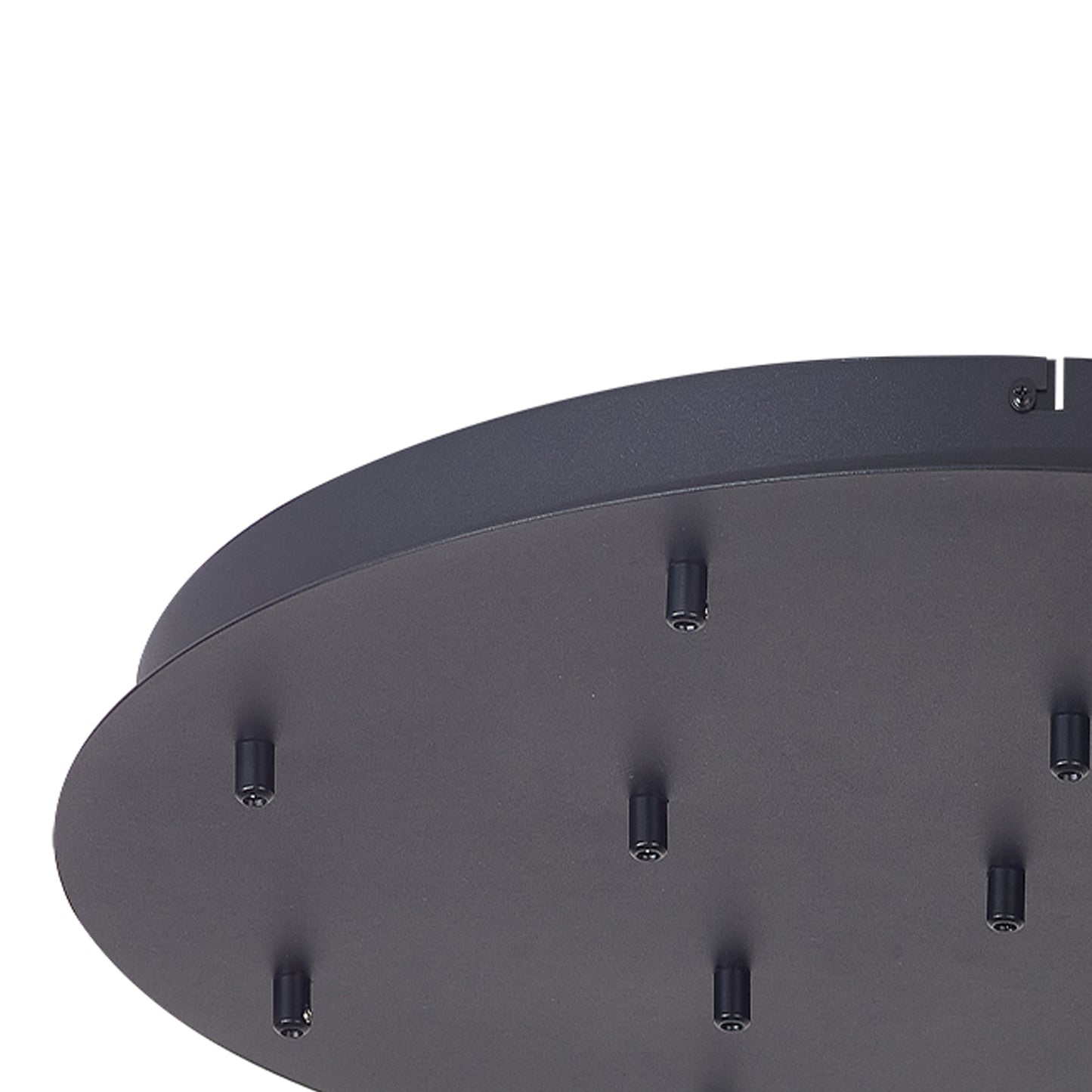 Tonic 14 Hole 600mm Round Canopy Kit, Black by Mantra