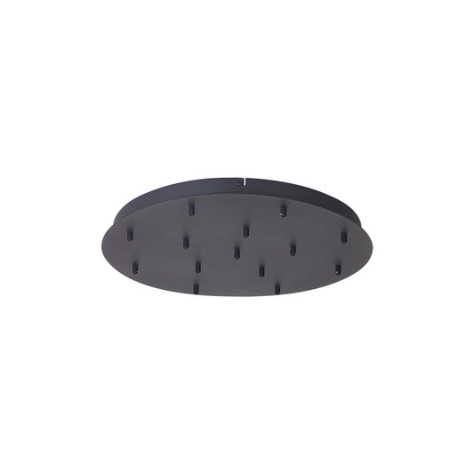 Tonic 14 Hole 600mm Round Canopy Kit, Black by Mantra