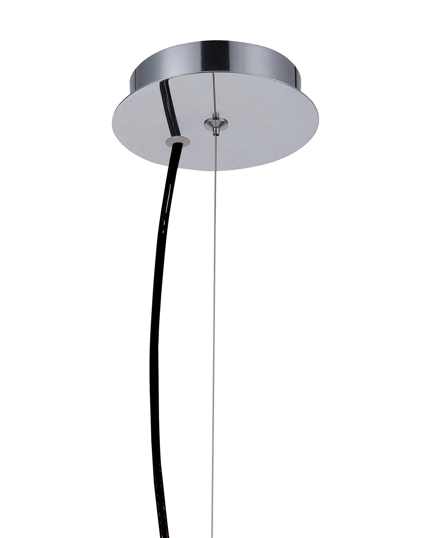 Triangle Pendant Small 1 Light E27, Cement/Polished Chrome by Mantra