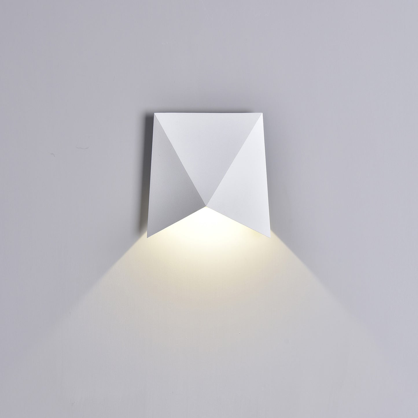 Triax Wall Lamp, 8W LED, 3000K, 750lm, IP54, Sand White, 3yrs Warranty by Mantra