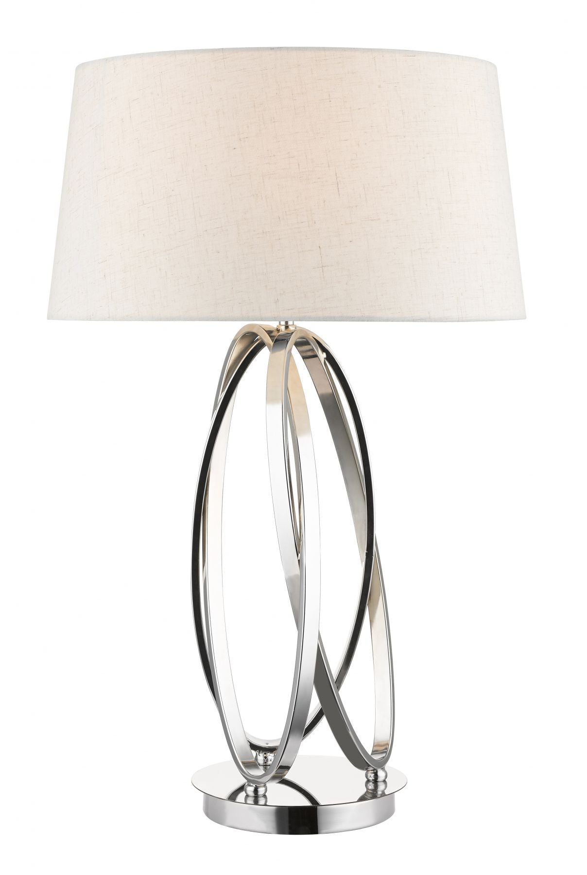 Trinity Table Lamp Polished Chrome c/w Shade