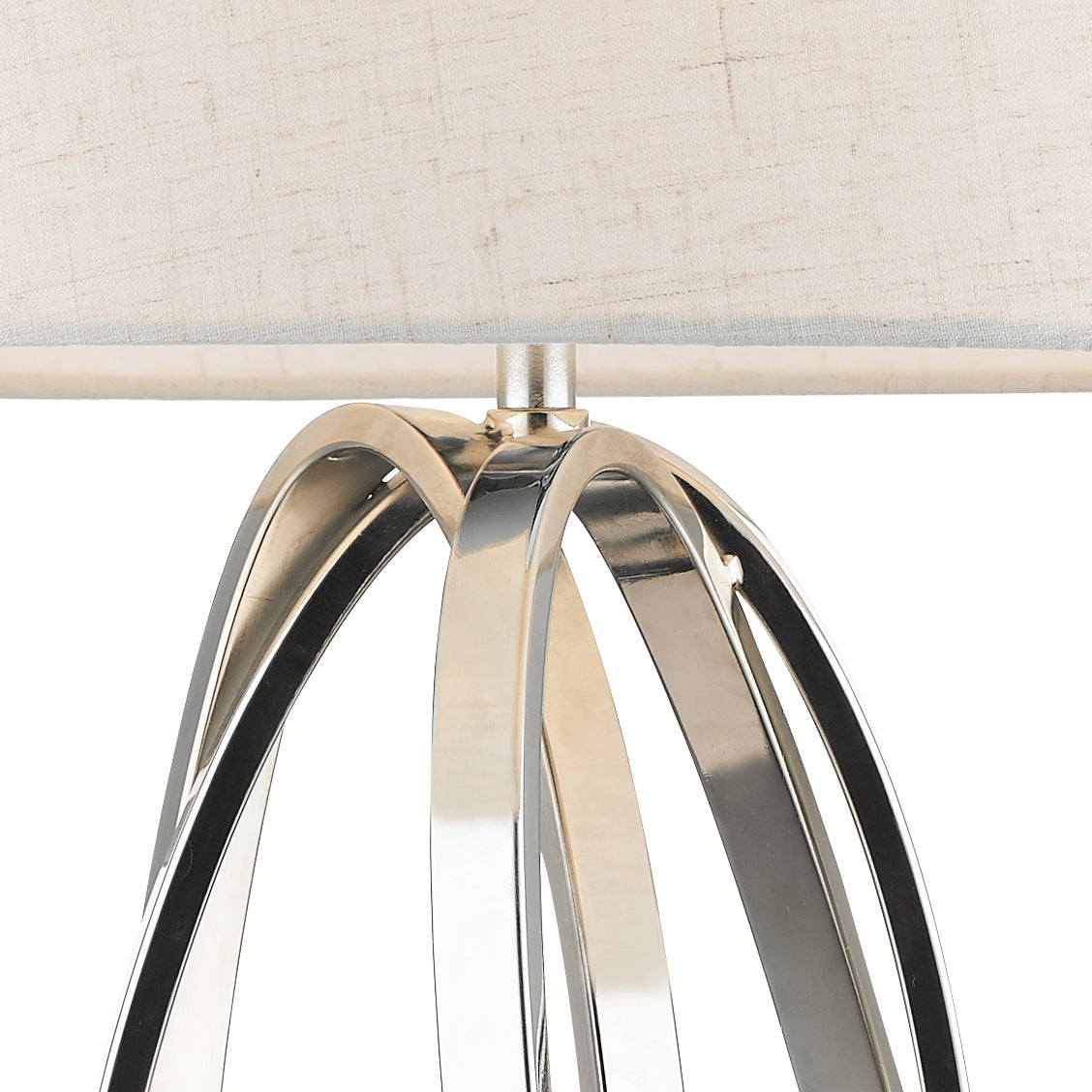 Trinity Table Lamp Polished Chrome c/w Shade