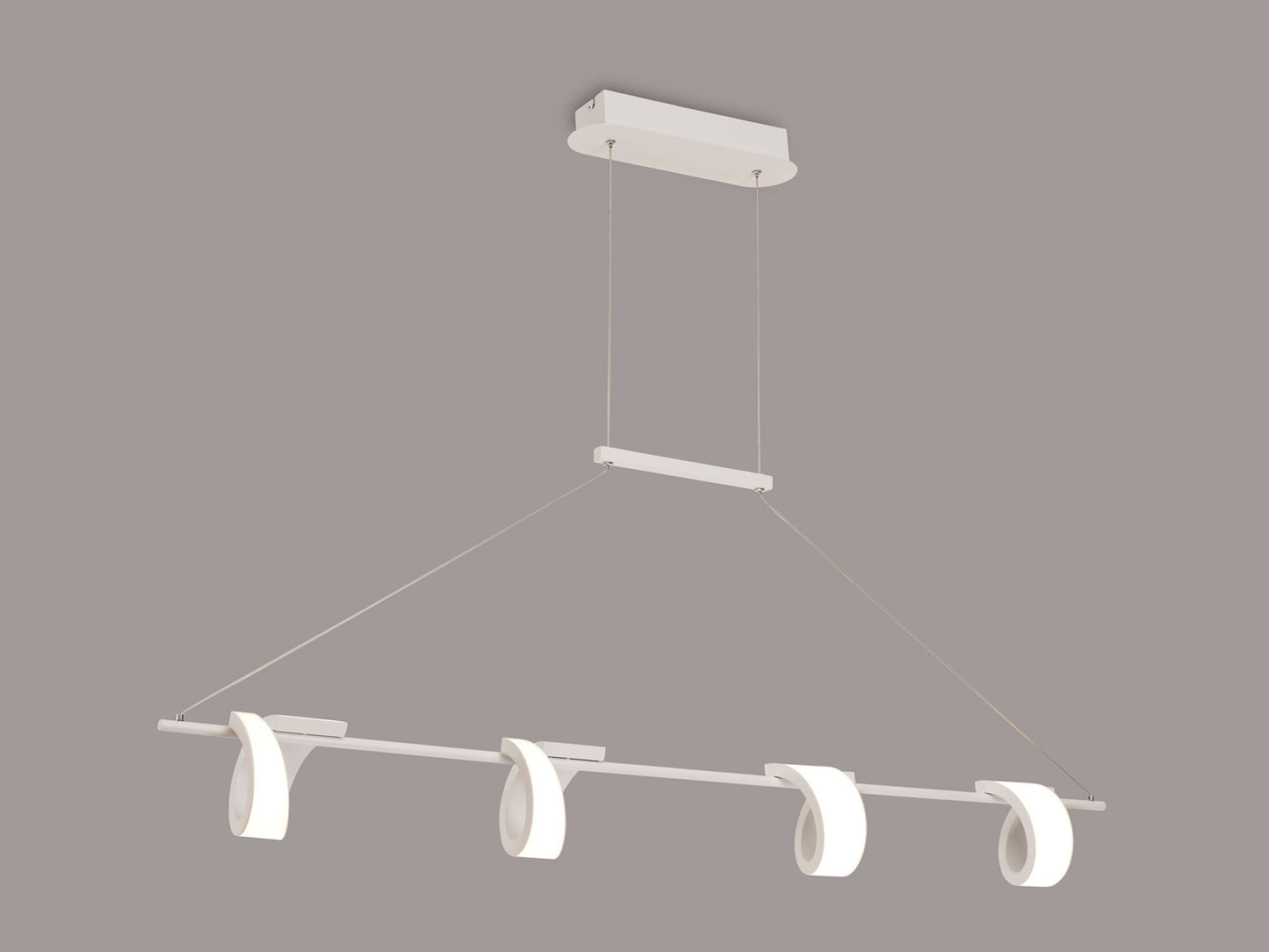 Tsunami 4 Light Linear Pendant , 48W LED, 3000K, 3600lm, Sand White, 3yrs Warranty by Mantra