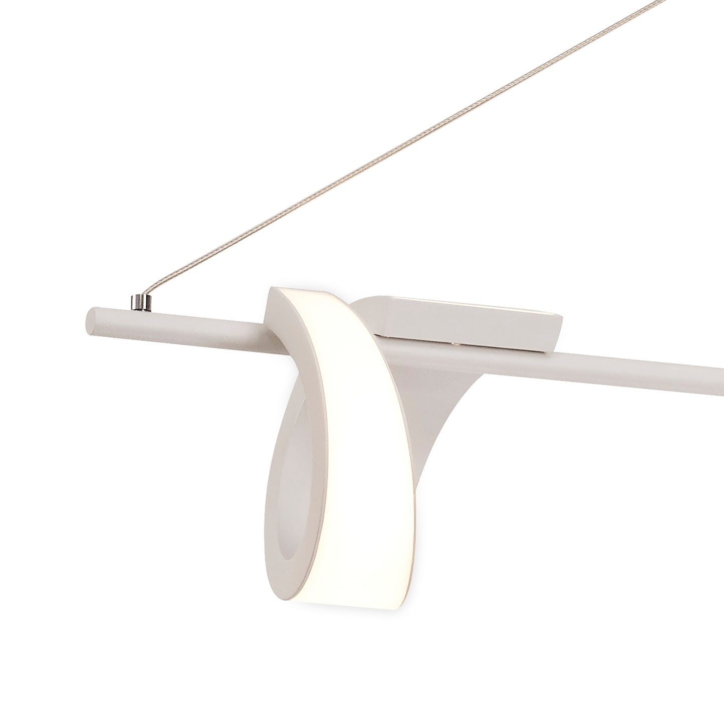 Tsunami 4 Light Linear Pendant , 48W LED, 3000K, 3600lm, Sand White, 3yrs Warranty by Mantra