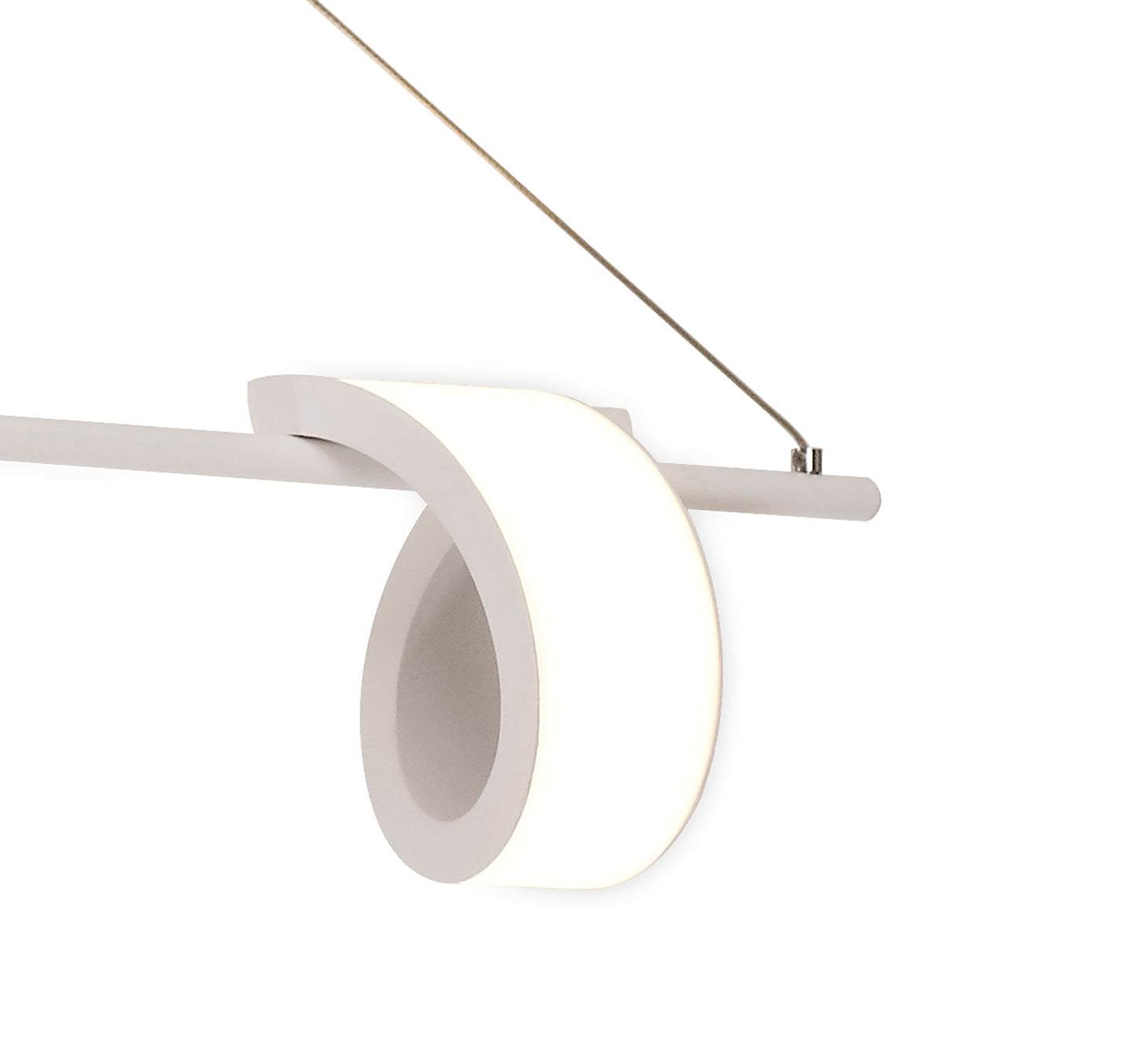 Tsunami 4 Light Linear Pendant , 48W LED, 3000K, 3600lm, Sand White, 3yrs Warranty by Mantra