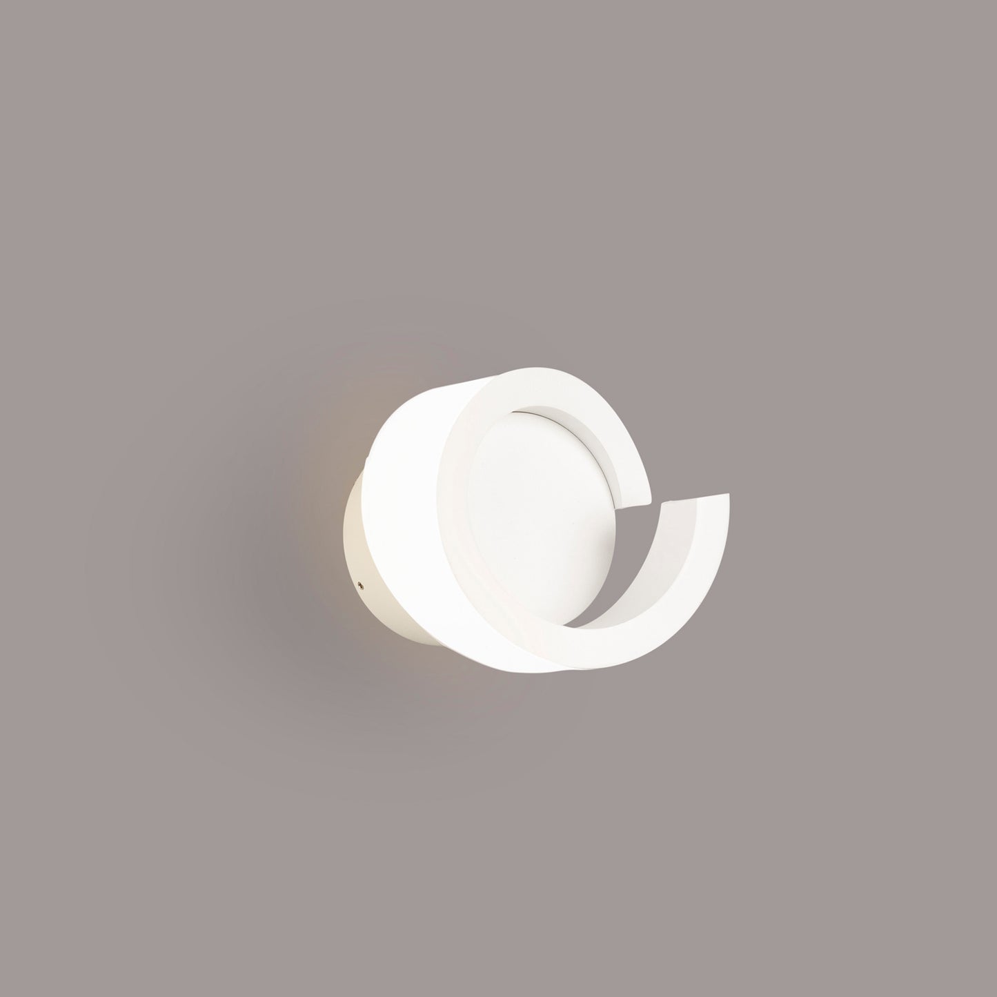 Tsunami 1 Light Round Wall Lamp, 12W LED, 3000K, 900lm, Sand White, 3yrs Warranty by Mantra