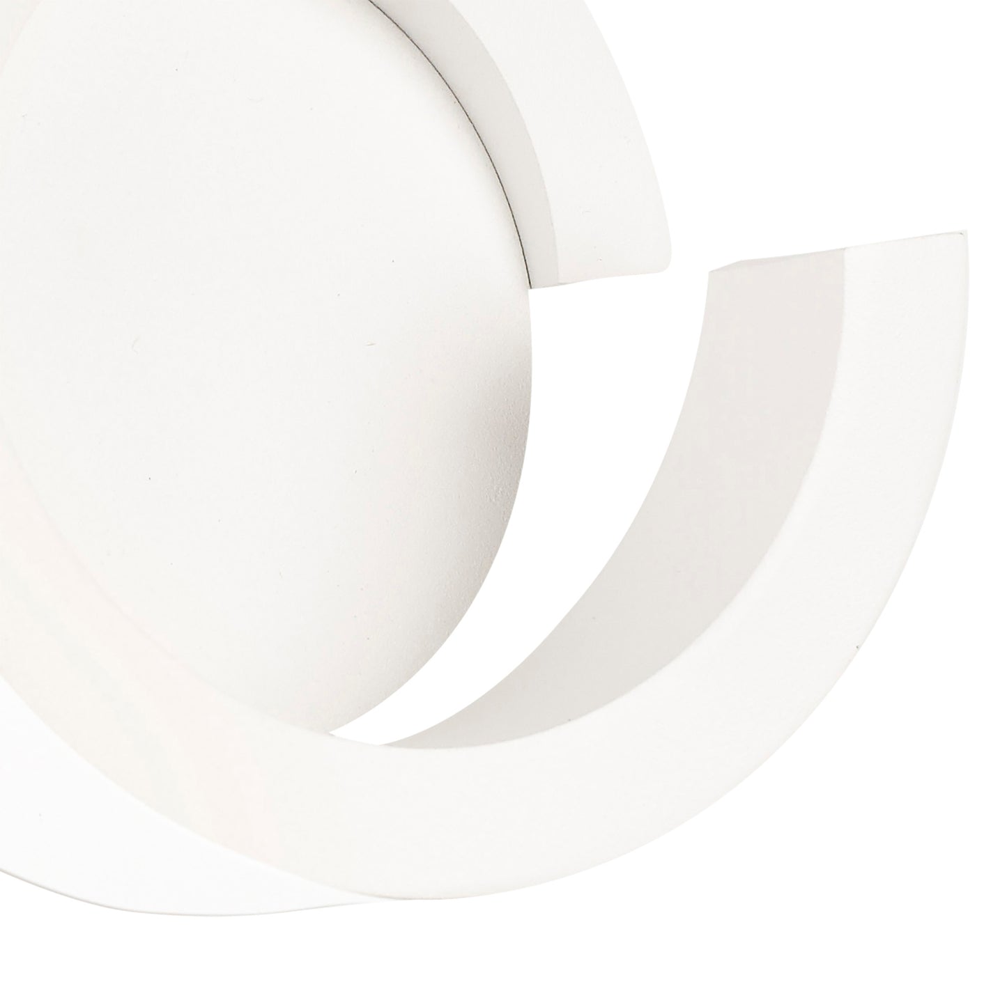 Tsunami 1 Light Round Wall Lamp, 12W LED, 3000K, 900lm, Sand White, 3yrs Warranty by Mantra