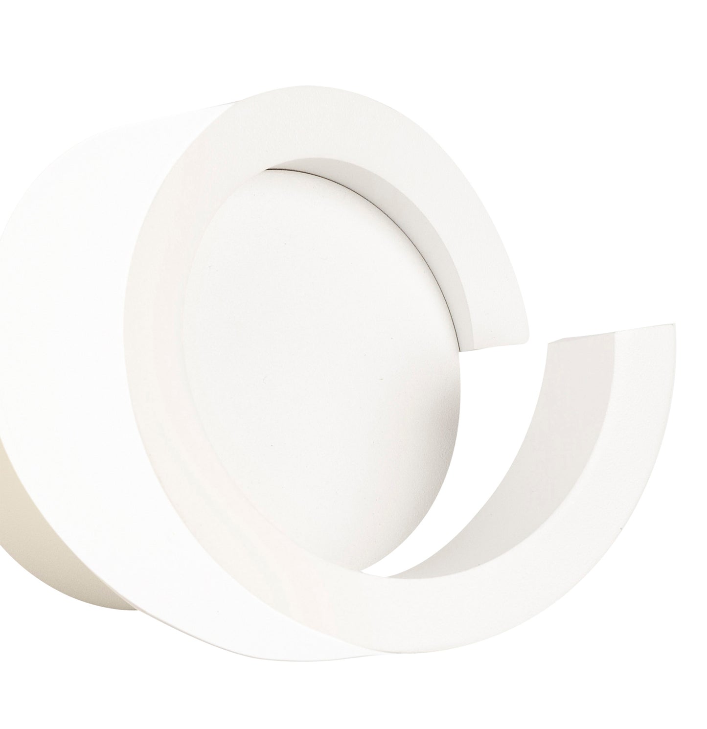 Tsunami 1 Light Round Wall Lamp, 12W LED, 3000K, 900lm, Sand White, 3yrs Warranty by Mantra