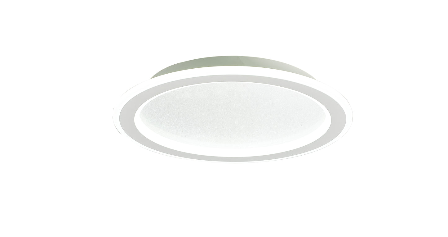 Tulum Ceiling Light, 24W LED, 3000-6000K Remote Controlled, 1800lm, White, 3yrs Warranty by Mantra