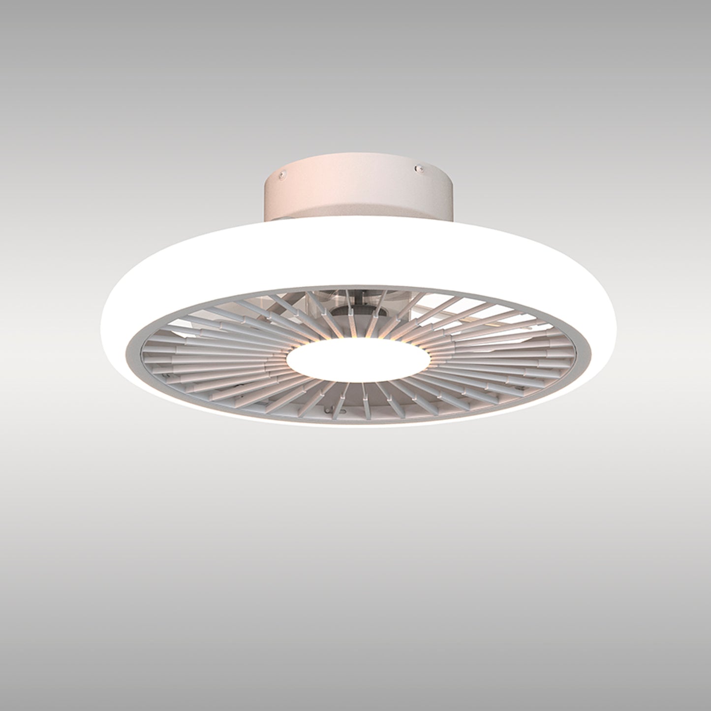 Turbo 55W LED Dimmable Ceiling Light With Built-In 30W DC Reversible Fan, White, 4100lm, 5yrs Warranty by Mantra