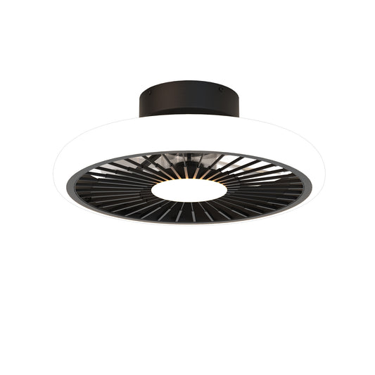 Turbo 55W LED Dimmable Ceiling Light With Built-In 30W DC Reversible Fan, Black, 4100lm, 5yrs Warranty by Mantra