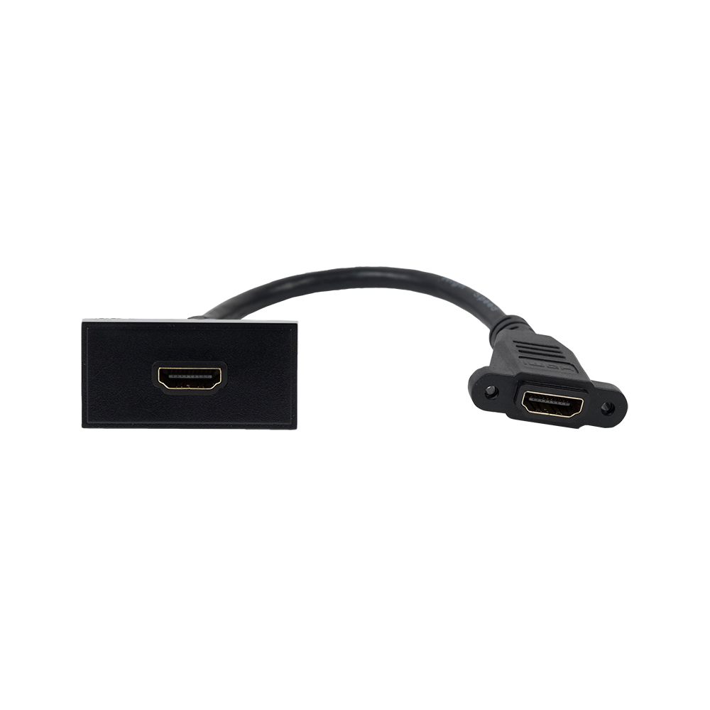 Black HDMI Mounted Socket EM-Euro Module